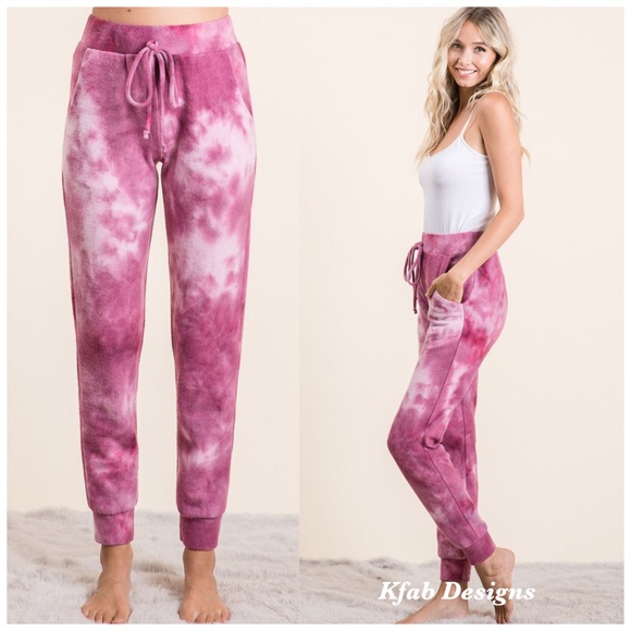 💖LAST Elastic tie dye brushed fabric joggers! - Picture 7 of 9